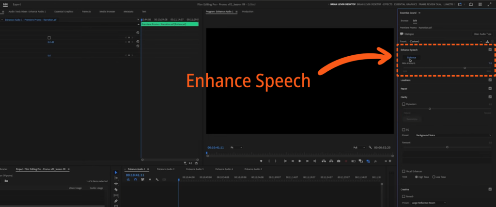 AI Dialogue Enhancement in Premiere Pro 2024 | Film Editing Pro